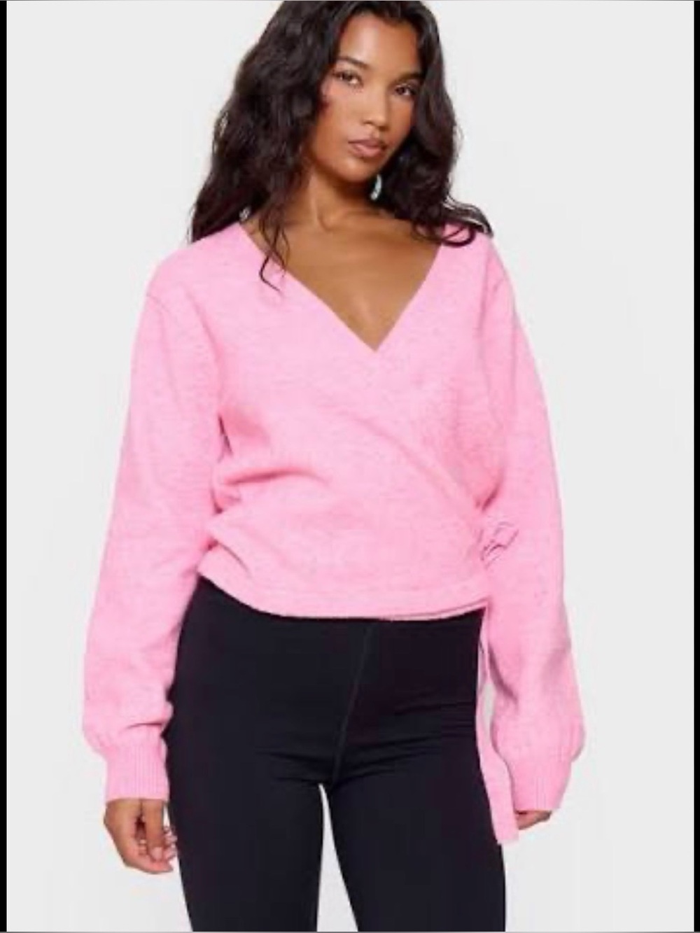 💕NWT!💗PrettyLittleThing Pink Tie-Front Wrap Cardigan pretty little thing XS